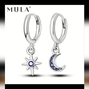 Sterling silver moon and sun earrings